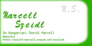 marcell szeidl business card